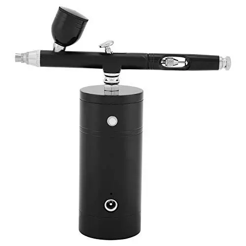 Produktbild: Airbrush, 0,3 mm Mini Luftkompressor Spritzpistole, Airbrushpistole Airbrush Set mit 7CC Kapazität Airbrush Lackierset für Schminke, Paint Art, Tattoo, Nagelkunst(Schwarzes)