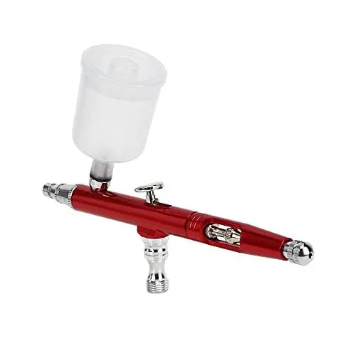 Produktbild: Airbrush-Pistolen-Werkzeug, Schwanz-Set, Schwanz-Außeneinstellung, Pneumatische Spritzpistole, Airbrush-Farbspritzpistole, Spritzbereich und Dickeneinstellung, Airbrush-Sets (Rot)