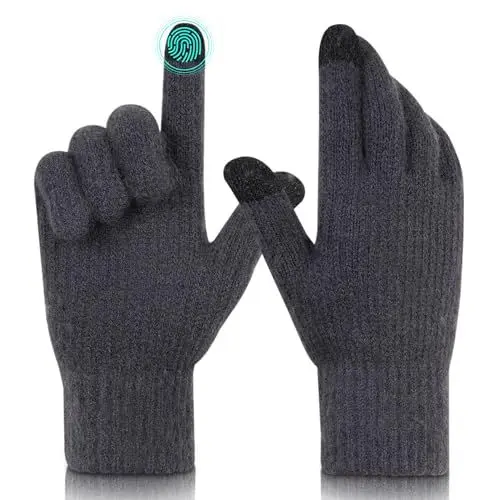 Produktbild: AIRCBC Winterhandschuhe Touchscreen Handschuhe Elastische Fingerhandschuhe Warme Strickhandschuhe Sport Geeinget für Damen und Herren