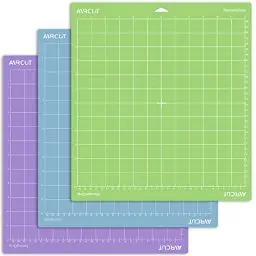 Produktbild: AIRCUT Schneidematte für Cricut Maker/Explore Air 2/Air/One (30,5 x 30,5 cm, StandardGrip, LightGrip, StrongGrip) mehrfache selbstklebende Quilting Cricket Schneidematten Ersatzzubehör für Cricut