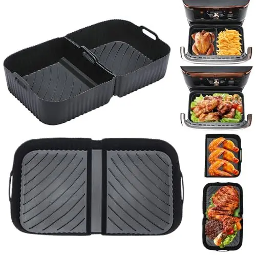 Produktbild: Airfryer Zubehör Für Heißluftfritteuse Ninja Af500EU Af500EUCP 10,4L, Silikonform Für Heißluftfritteuse Zubehör, Silikoneinsatz Air Fryer Accessories Für Dual Zone Heißluftfritteuse…