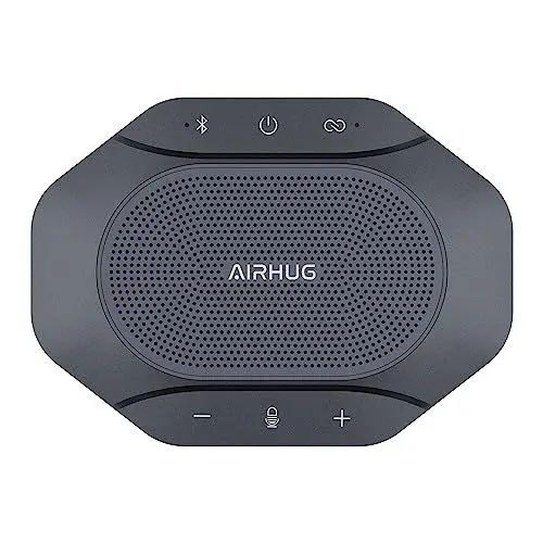 Produktbild: AIRHUG Bluetooth Lautsprecher Mikrofon - USB Konferenzlautsprecher - Tragbar für Home Office - USB-C Plug-and-Play