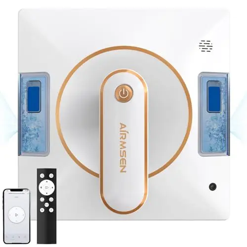 Produktbild: AIRMSEN YW500 Fensterputzroboter, Intelligenter Elektrischer Fensterputzer 3000Pa geeignet zur Glasreinigung, Automatische Wegplanung, Standort Speicher, Kantenerkennung Technologie