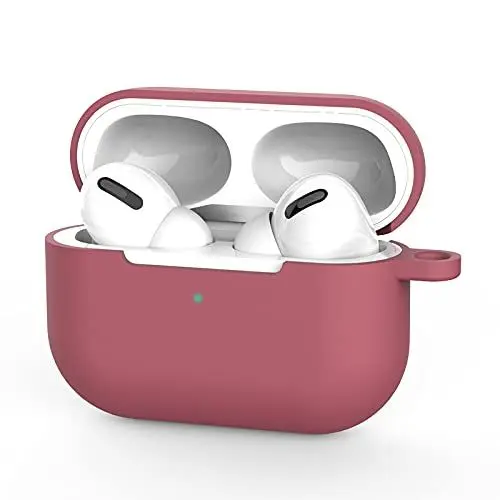 Produktbild: AirPods pro Hülle Silikon Schutzhülle und Haut Case für AirPods pro (Front-LED Sichtbar) (Kabelloses Laden) (Ohren haben, Ohne Karabiner, Weißdorn)