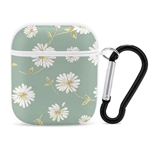 Produktbild: Airpods-Hülle Gänseblümchen-Blumen-Sommerblumen-Muster Airpod Hard Case Cover Kopfhörerhüllen Für Apple Airpods1 Airpods2