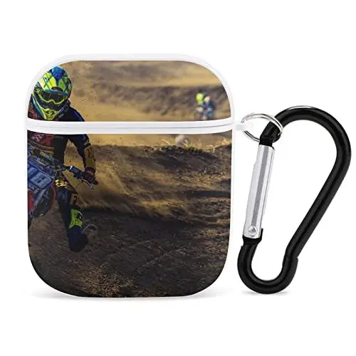 Produktbild: Airpods-Hülle Motorradrennen In Der Wüste Airpod Hard Case Cover Kopfhörerhüllen Für Apple Airpods1 Airpods2