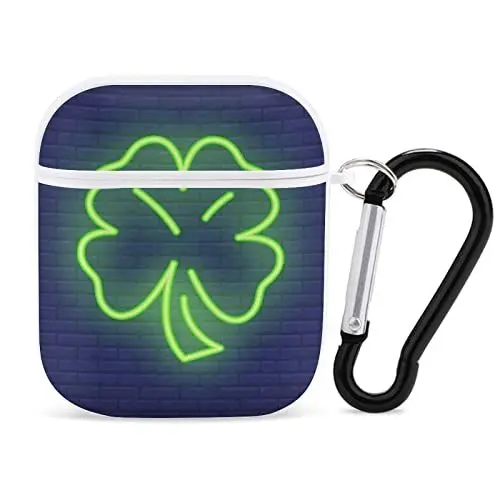 Produktbild: Airpods-Hülle Vier Blätter Klee Neon Airpod Hard Case Cover Kopfhörerhüllen Für Apple Airpods1 Airpods2