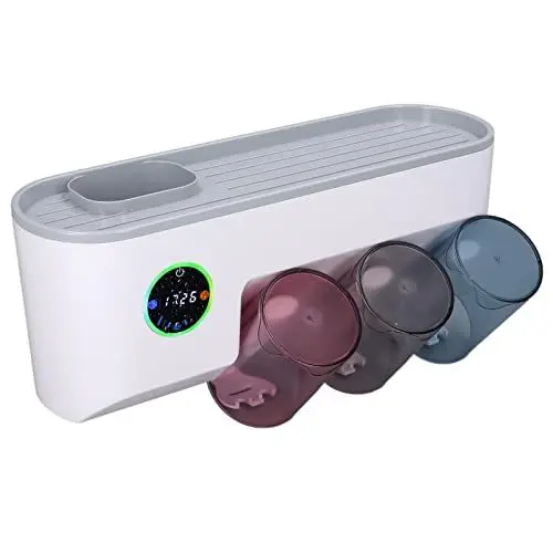 Produktbild: Airshi Zahnbürsten-Sterilisator, Zahnbürsten-Desinfektionsgerät, Zeitgesteuertes Minus10 Bis 55℃ Kunststoffmaterial mit Badebecher (M2 Utral (intelligentes, lufttrocknendes,)