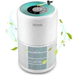 Produktbild: AIRTOK Luftreiniger mit Aromatherapie-Funktion, Luftreiniger Allergiker 4-Stufen-Luftfilter kann 99,97% Staub, Pollen und andere ultrafeine Partikel, H13 HEPA Air Purifier|3 Geschwindigkeitsstufen