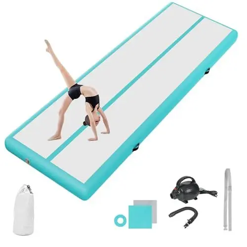 Produktbild: airtrack matte 20cm hoch 5M Aufblasbare turnmatte Gymnastik Yogamatte Taekwondo Camping Trainingsmatte Grün