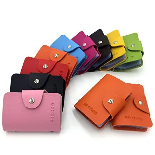 Produktbild: AirZyx Kreditkartenetui Damen Herren Kreditkarte Leder 24 Karten (Orange)