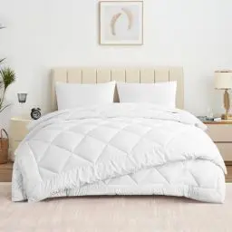 Produktbild: Aisbo Bettdecke 135x200 4 Jahreszeiten - Sommer Winter Bettdecke zum Knöpfen 2teilig Set 135x200cm, dünne leicht 150gsm Sommerdecke und 300gsm Ganzjahresdecke, Vierjahreszeiten Duvet Steppdecke