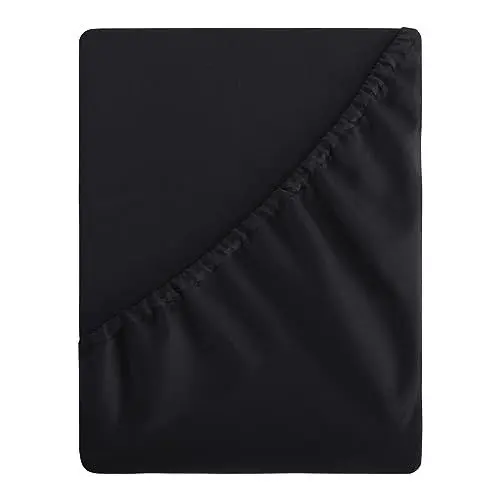 Produktbild: Aisbo Spannbettlaken 180x200cm Bettlaken Boxspringbett - Bett Laken Schwarz 180x200 aus Premium Mikrofaser, weiches Spannbetttuch 180 x 200 Steghöhe 40cm für Wasserbett Bed Fitted Sheet