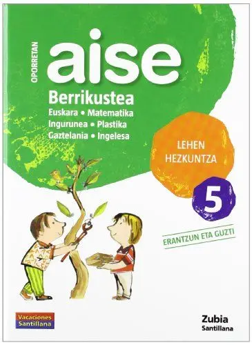 Produktbild: Aise Berrikustea, 5 Lehen Hezkuntza. Erantzun eta guzti. Oporretan