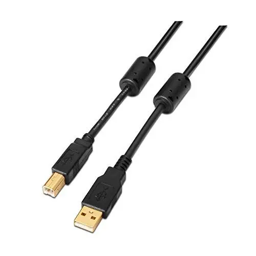 Produktbild: AISENS A101-0011 Druckerkabel USB 2.0, 5 m, Schwarz