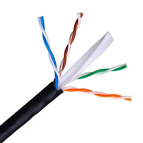 Produktbild: AISENS A135-0263 - Netzwerkkabel für den Außenbereich, wasserfest, RJ45, (starr, AWG24, 100-m-Spule, UV-beständig), Schwarz