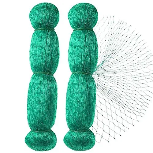 Produktbild: AISHOW 2 Stücke Vogelschutznetz 4 x 10 m Gartennetz Grün schützt Obstbaumnetz Pflanzennetz vor Vogelfraß,Maschenweite 15 mm für Garten Obstgarten Bauernhof Schutznetz