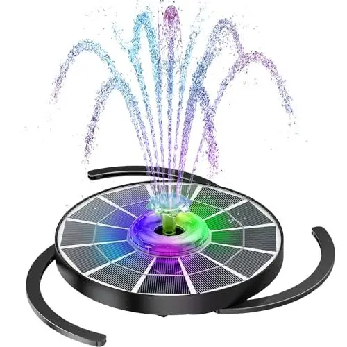 Produktbild: AISITIN 4W LED Solar Springbrunnen für Außen mit Fernbedienung, Solarbrunnen für Draussen mit 4 Sprüh Effekten,mit Akku und Gebührenpflichtig,Solar Schwimmender Fontäne Pumpe für Garten,Teich,Vogelbad