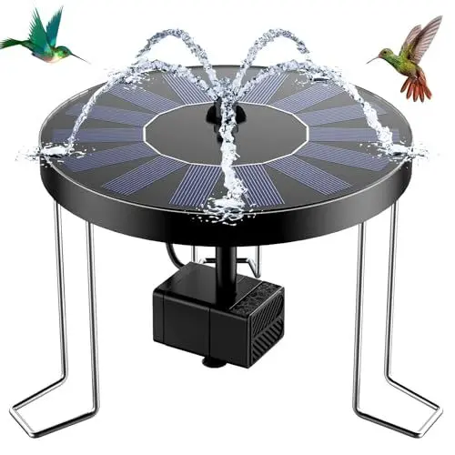 Produktbild: AISITIN Solarbrunnen für Draussen 2024 Verbesserter，Solar Springbrunnen für Außen mit Rutschfestem Metallbügel，Solar Gartenbrunnen，Solar Springbrunnen Pumpe für Gärten, Vogelbäder, DIY Wasserspiele