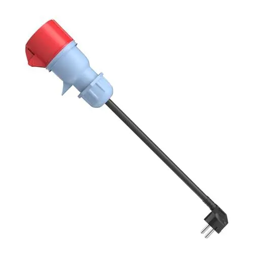 Produktbild: Aiskooc 16A Schuko Stecker auf CEE 32A Kupplung Adapterkabel, 5-poliger Hochstrom-Adapterstecker, Kabellänge 0,5m, IP44 zertifiziert