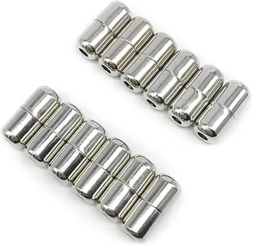 Produktbild: Aisoway 10 Stück Silber Schnürsenkel Schnalle Metall Talrepen Access Silver Buckle Elastic Faule Shoelaces Fit Für Kinder Erwachsene Sneaker Kreative Schuhe
