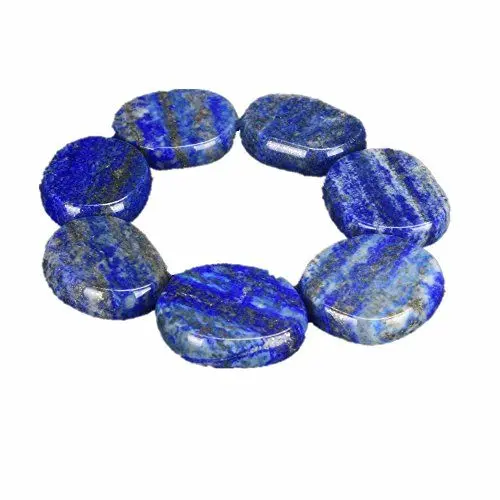 Produktbild: Natürlicher handgemachter Lapislazuli-Palmen-Stein, der Kristallchakra-Therapie-Geometrie-Taschen-Steine heilt