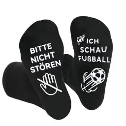 Produktbild: Aitsite Lustige Socken, Fussball Geschenke, Socken mit Spruch BITTE NICHT STÖREN, ICH SCHAU FUßBALL für Fußball Geschenke Männer Damen Jungen Fußballliebhaber