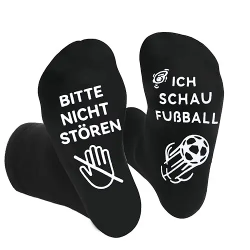 Produktbild: Aitsite Lustige Socken, Fussball Geschenke, Socken mit Spruch BITTE NICHT STÖREN, ICH SCHAU FUßBALL für Fußball Geschenke Männer Damen Jungen Fußballliebhaber