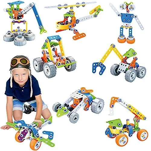 Produktbild: AIVIAI Konstruktionsspielzeug für Kinder, pädagogisches Bauspielzeug STEM Gebäude Spielzeuge Set Baukasten Kit Spielzeug für Jungen und Mädchen ab 4,5,6,7,8,9 +Jahre und älter Geschenk