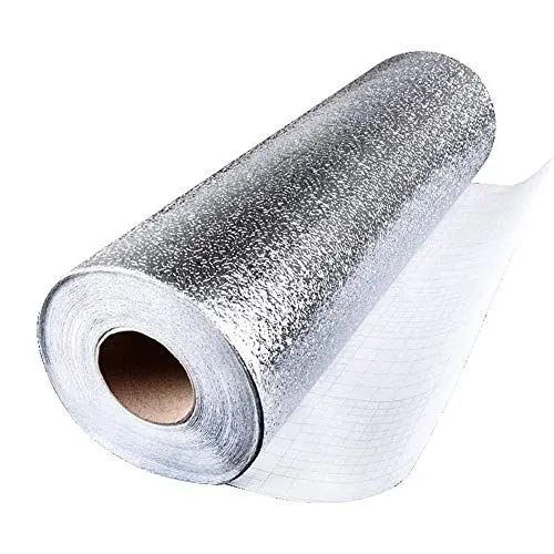 Produktbild: AiYoYo 61x500cm Aufkleber Küchen Küchenfolie Selbstklebende Hitzebestandige Spritzschutz Aluminium Folie DIY Möbel Wasserdicht Tapete Anti-Schimmel Öl Resistent für Schrank, Möbel, Tische
