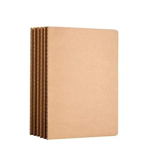 Produktbild: AiYoYo 6 STK Klein Notizbuch leeres 21.0x14.3cm Skizzenbuch(100g/m²) Kraft Cover Notizhefte blanko(30 Blatt) Notizbücher Ideal als Schreibblock Zeichenblock