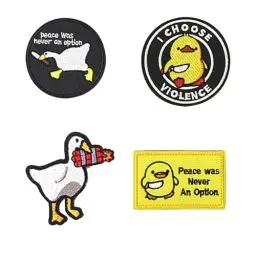 Produktbild: AIZHAZHA 4 Stück Patches Klett, Klett Patch Lustig, Süße Tier Velcro Patch Ente, Lustige Patches Klett Aufnäher Ente für Rucksack, Hundegeschirr, Kleidung, Hüte, Jacken