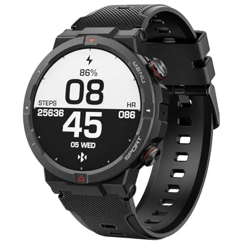 Produktbild: AKAGEAR Smart Watch mit Musikwiedergabe, Kamerasteuerung, dynamischen Uhrzeigerufen, Gesundheitsüberwachung, Aktivitätsverfolgung, Kompass, Nachrichtenbenachrichtigungen, Bluetooth-Telefonie(N29)