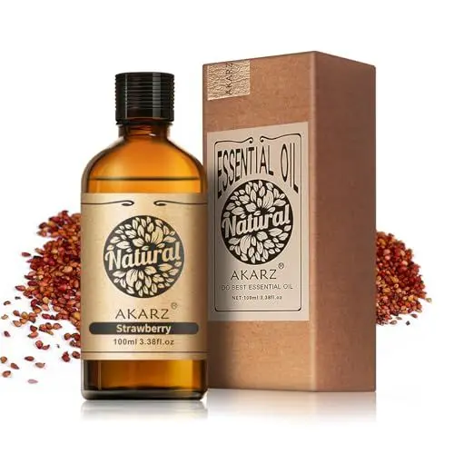 Produktbild: AKARZ 100ml Ätherisches Öl Natürliche Öl Rein für Kerzenherstellung,DIY Hautpflegeprodukte Massage,Home Spa Entspannung (Erdbeere)