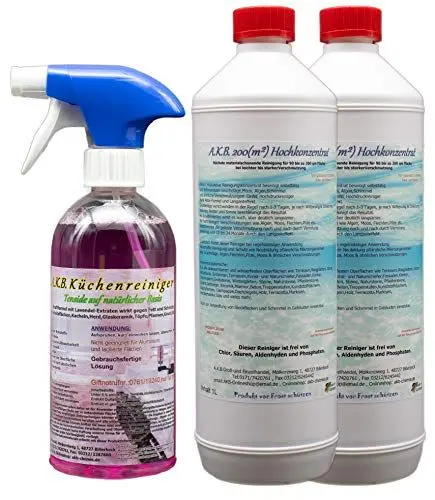 Produktbild: A.K.B.200(m²) x2, Hochkonzentrat, Dachreiniger, Algenentferner, Grünbelagentferner, 0333, (2xA.K.B.200(m²) + 1x0,5L Probereiniger),BAuA N-72850
