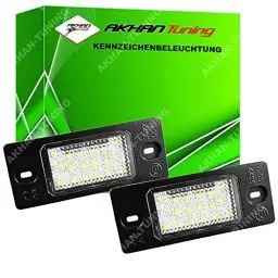 Produktbild: KB16 - Fehlerfrei Kennzeichenbeleuchtung, Nummerschildbeleuchtung Xenon Weiß Kompatibel mit Bo-ra, Cad-dy III, Golf 4 Variant, Golf V Variant, Pas-sat, Polo, Sciro-cco, Sha-ran, Ti-gu-an, Tou-a-reg