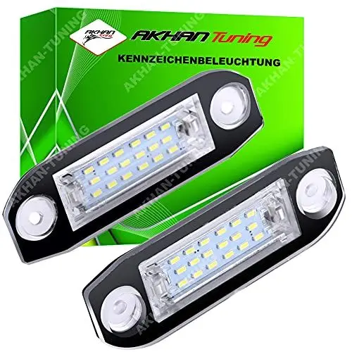 Produktbild: akhan KB22 - Fehlerfrei Kennzeichenbeleuchtung, Nummerschildbeleuchtung Xenon Weiß Plug&Play CanBus Vol-vo C30 C70 S40 S60 S80 V60 XC60 XC70 XC90