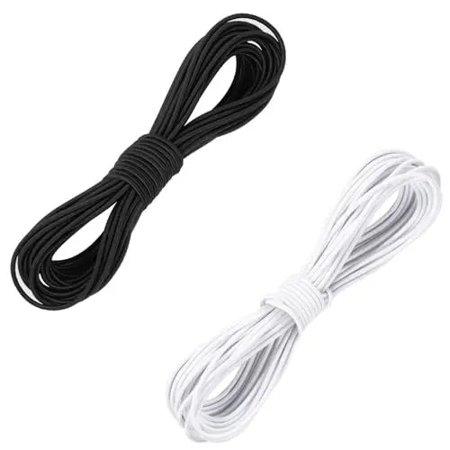 Produktbild: Akicderu Gummiseil, 3 mm*20 m Expanderseil, Vielseitige Gummikordel, Stark elastisches Gummischnur, Gummiband, Planenseil, Spannseil für DIY, Gepäck, Camping