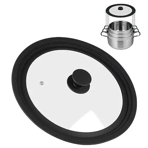 Produktbild: Akicderu Universaldeckel, Pfannendeckel, Glasdeckel für 24/26/28 cm Töpfe und Pfannen, Topfdeckel für vielseitiges Kochen