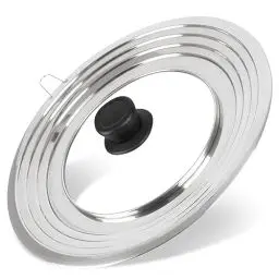Produktbild: Akicderu Universaldeckel für Pfannen, 19 cm-32 cm Pfannendeckel Universal, Glasdeckel für Pfannen und Töpfe, Topfdeckel mit Hitzebeständigem Griff