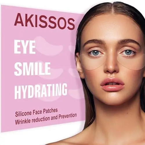 Produktbild: Akissos 6 PCS Silikon Augenpads Wiederverwendbare für Augenringe, Geschwollene Augen, Falten - Über Nacht Augenpflege für Männer und Frauen, Reusable Under Eye Patches for Wrinkles Silicone