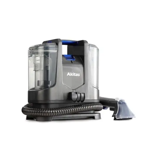 Produktbild: Akitas X6 Teppichreiniger Waschsauger, Polsterreiniger Gerät, Fleckenreiniger für Sofa, Teppich, Treppen, Auto & Haustiere, 400W, 70dB, Kompakt & Tragbar, Grau