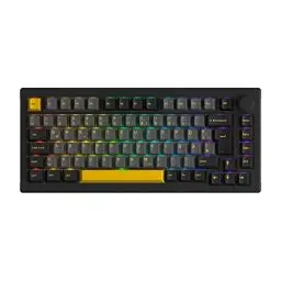 Produktbild: Akko 5075B Plus Mechanische Tastatur, 3-Modus 75% DE-Layout Gaming-Tastatur mit Hot Swappable Linear Switch, Dichtung, Cherry PBT-Tasten, Drehknopf für Win/Mac (Schwarz&Gold)