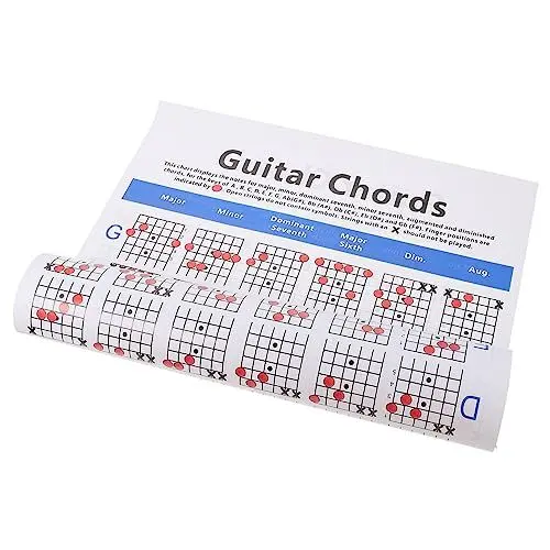 Produktbild: UPKOCH Gitarrenakkordtabelle Für Anfänger Ukulele-gitarrennoten Gitarrenübungstabelle