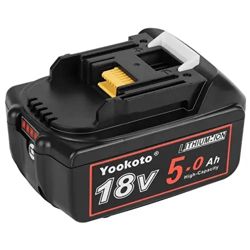 Produktbild: Akku 18V für Makita Ersatzbatterie BL1850B Werkzeugakku 5,0Ah Li-Ion mit LED Anzeige Kompatibel BL1860B BL1850 BL1855 BL1840 BL1830 BL1835 BL1820B BL1815Wiederaufladbar Ersatzakku