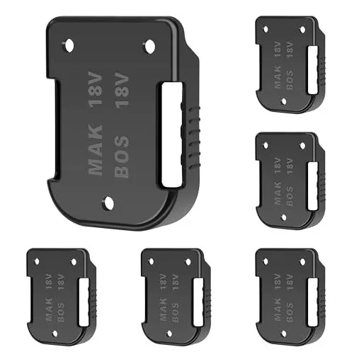 Produktbild: Akku Halterung für Makita 18V Akkuhalter Batteriehalter Kompatibel mit Makita 18V Lithium ion Werkzeug Akku BL1860 BL1850 BL1840 BL1830 6 Stück