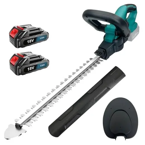 Produktbild: Akku Heckenschere Ersatz für Makita DUH507Z Heckenschere,21V Grasschere Elektrisch,5050RPM,Schnittlänge 440mm,Messerabstand 16mm,für Garten und Höfe(2X 3,0Ah Akkus)