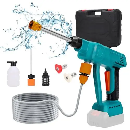 Produktbild: Akku Hochdruckreiniger für Makita Akku 18V, Mobile Hochdruckreiniger mit 5 m Schlauch Ladegerät Tragbarer Hochdruckreiniger für Auto, Terrasse, Fenster, Rasen, Pool(Akku Nicht enthält)