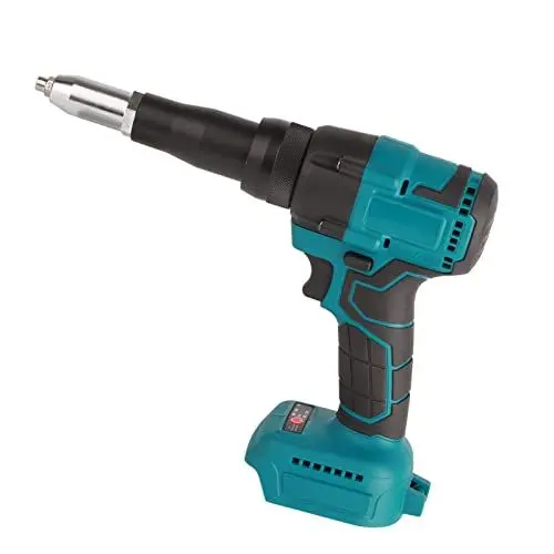 Produktbild: Nietpistole, 18 V Blau Rivet Gun, Bürstenloses Elektrisches Nietwerkzeug, Nietzange, LED Automatik Nietmutter Handwerkzeug für BL1815 3,2–4,8 mm Batterie Nicht im Lieferumfan