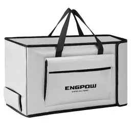Produktbild: Akku Tasche Ebike Batterie Tasche Feuerfeste bis 2000°F Explosionsgeschützte Lipo Bag kompatibel mit 2 E-Bike Akkus Dick Stoßfester Sichere Batteriebox Aufladung Transport Lagerung 45 x 12 x 25 cm